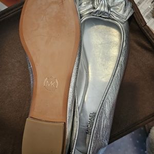 Silver Michael Kors flats size 10